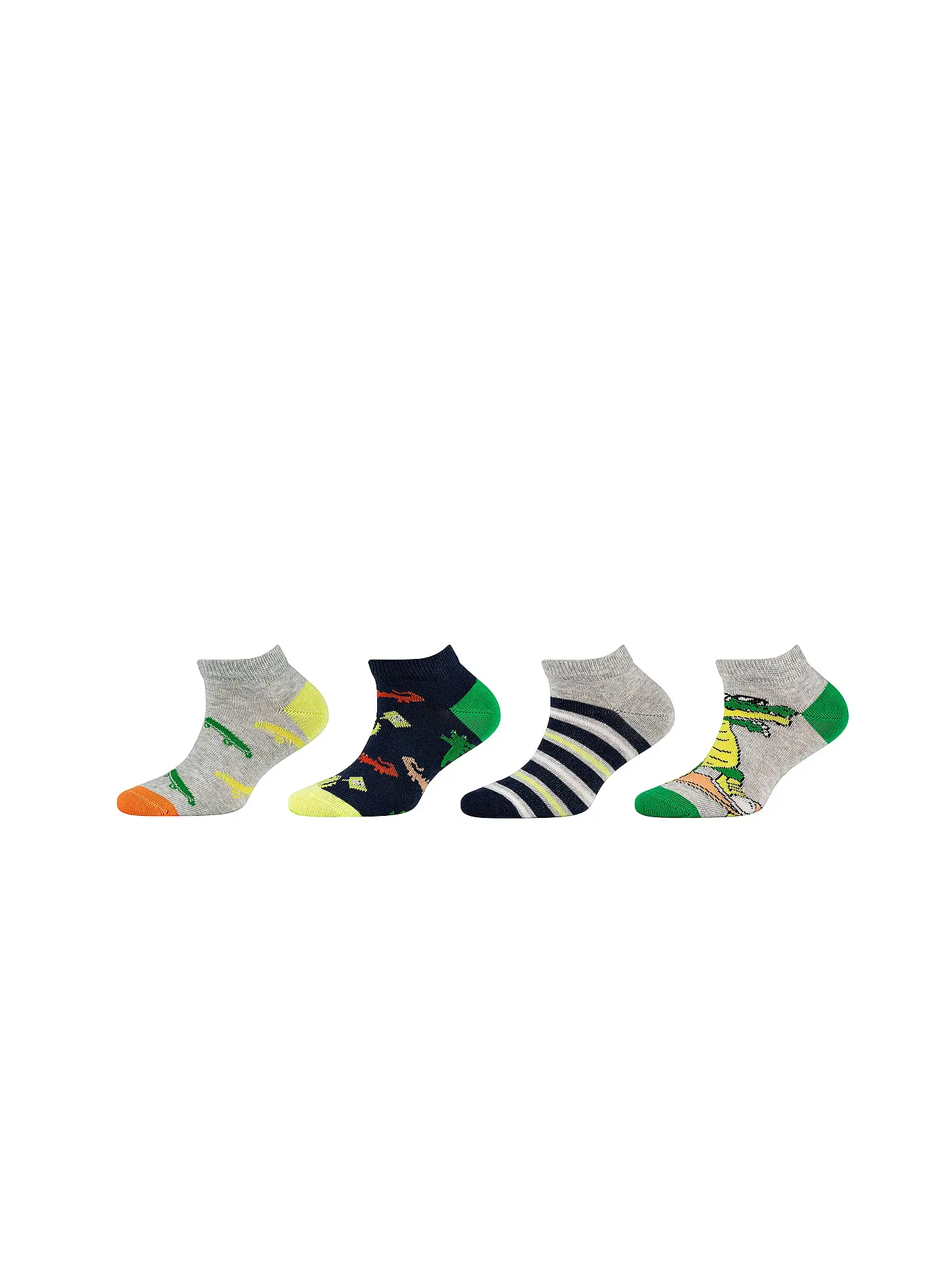 CAMANO | Kinder Sneaker Socken 4er Pkg fog melange | 